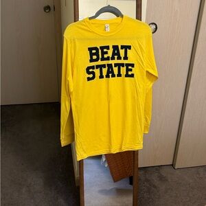 Michigan “BEAT STATE” long sleeve tee, size S.